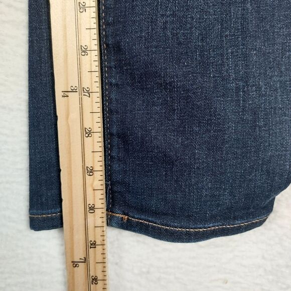 LOFT Women’s Modern Straight Jeans Size 6 28 Dark Wash Denim Classic Mid Rise - Picture 6 of 10